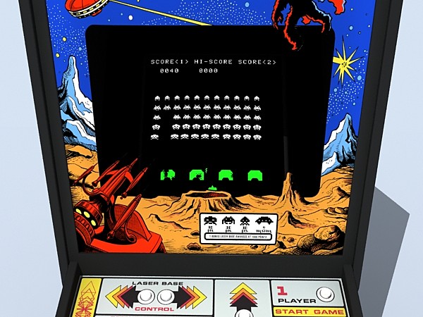 3ds max spade invaders arcade - spade invaders arcade by monkeyodoom