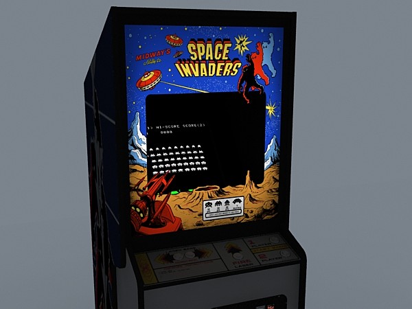 3ds max spade invaders arcade - spade invaders arcade by monkeyodoom