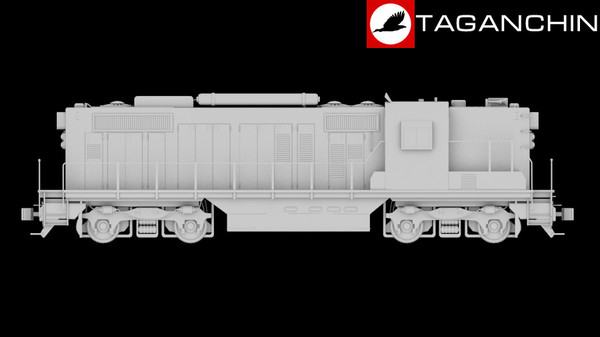 3ds max train gp9 2555 - train GP9 2555 by 3dthings