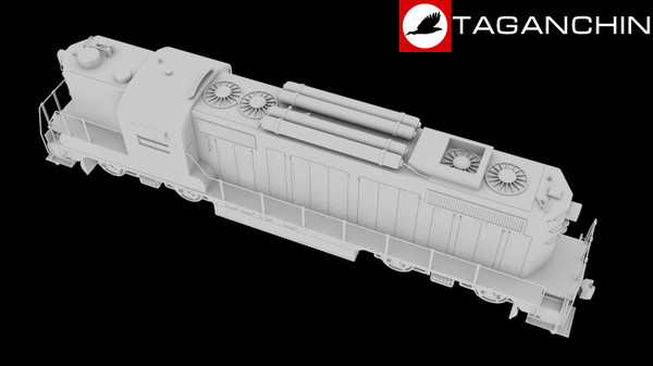 3ds max train gp9 2555 - train GP9 2555 by 3dthings