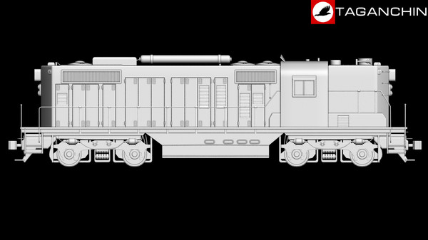 3ds max train gp9 2555 - train GP9 2555 by 3dthings