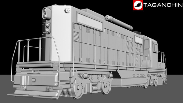 3ds max train gp9 2555 - train GP9 2555 by 3dthings