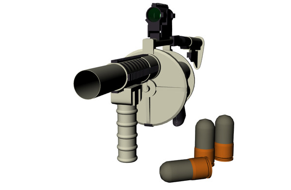 military m32 experimental grenade launcher 3d max - US Military M32 Experimental Grenade Launcher by Imagetek3D