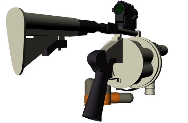military m32 experimental grenade launcher 3d max - US Military M32 Experimental Grenade Launcher by Imagetek3D