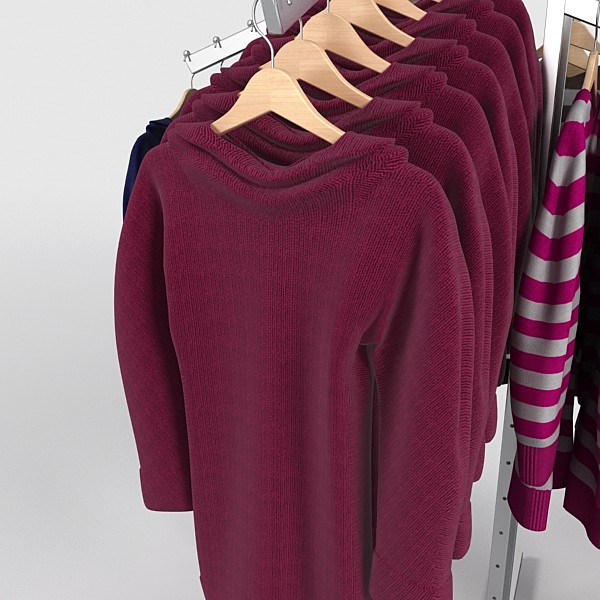 3d model women s sweaters - women