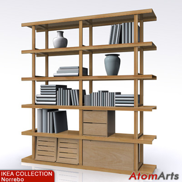 3ds max ikea norrebo living room - IKEA Living Room Storage by Atom Arts