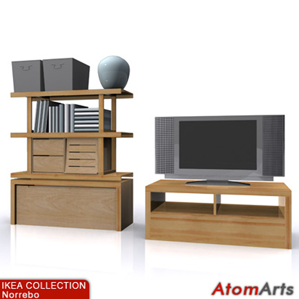 3ds max ikea norrebo living room - IKEA Living Room Storage by Atom Arts