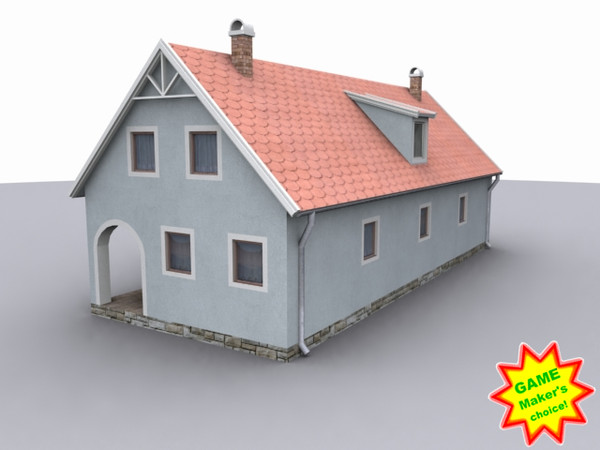 3d model family - house_lowpoly08finished.max by Animuss