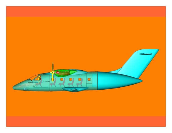 ev-55 outback aircraft sat 3d model - Outback (rev) .dwg, .dxf(zip), .sat or .3dm  or SketchUp by RodgerSaintJohn