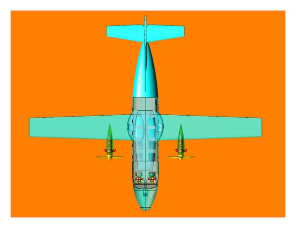 ev-55 outback aircraft sat 3d model - Outback (rev) .dwg, .dxf(zip), .sat or .3dm  or SketchUp by RodgerSaintJohn