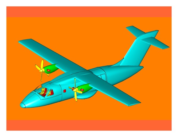 ev-55 outback aircraft sat 3d model - Outback (rev) .dwg, .dxf(zip), .sat or .3dm  or SketchUp by RodgerSaintJohn