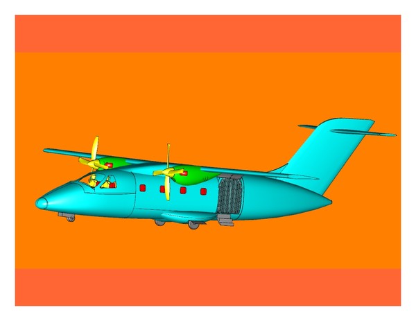 ev-55 outback aircraft sat 3d model - Outback (rev) .dwg, .dxf(zip), .sat or .3dm  or SketchUp by RodgerSaintJohn
