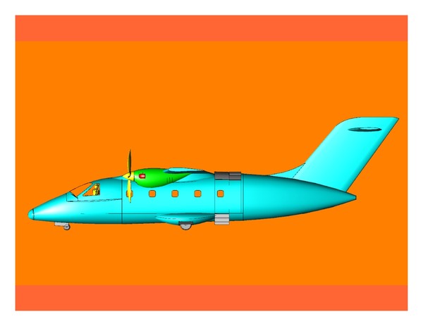 ev-55 outback aircraft sat 3d model - Outback (rev) .dwg, .dxf(zip), .sat or .3dm  or SketchUp by RodgerSaintJohn