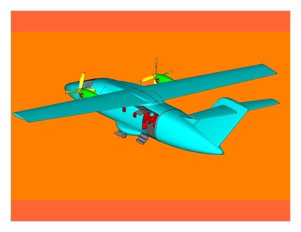 ev-55 outback aircraft sat 3d model - Outback (rev) .dwg, .dxf(zip), .sat or .3dm  or SketchUp by RodgerSaintJohn