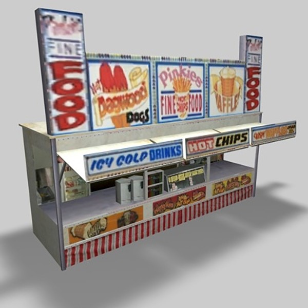 fast food shop 05 3d model - Fast Food Shop (05) by NesAn Studio