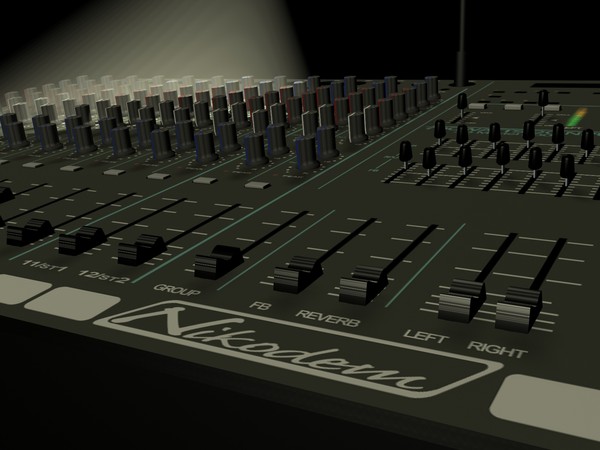 mixing console 3d model - Console mixage audio by Nicolas Demoisson