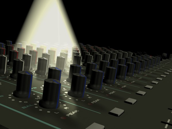 mixing console 3d model - Console mixage audio by Nicolas Demoisson