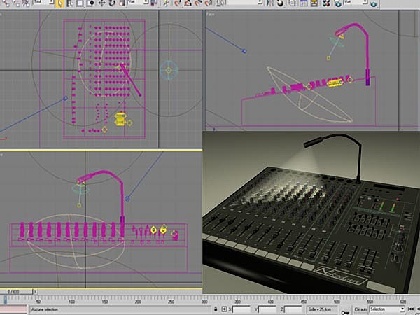 mixing console 3d model - Console mixage audio by Nicolas Demoisson