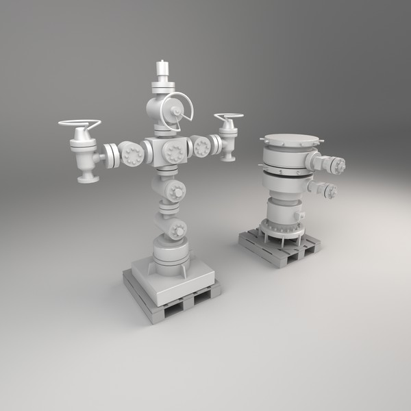 3d head christmas tree oil - Oil & Gas Wellhead Tree by emma j