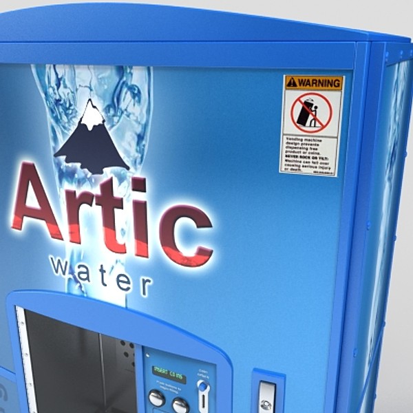 water vending machine 3d model - water vending machine by monkeyodoom