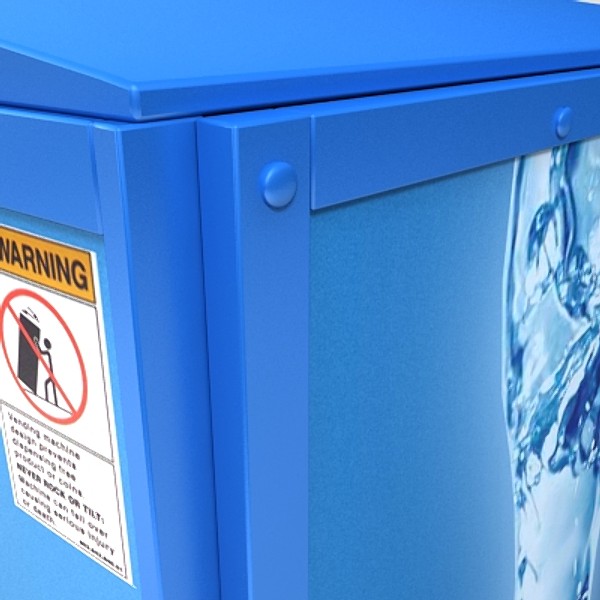 water vending machine 3d model - water vending machine by monkeyodoom