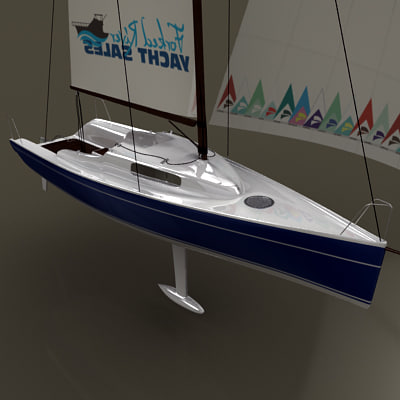 yacht columbia 3d model - Yacht Columbia Sail... by Leeift