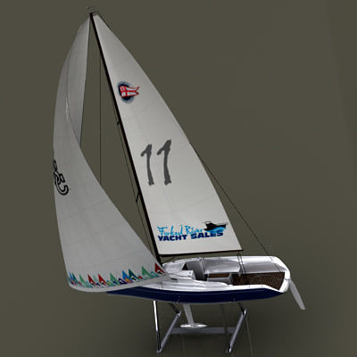 yacht columbia 3d model - Yacht Columbia Sail... by Leeift