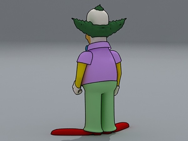 krusty clown 3d model - Krusty the clown by fabelar