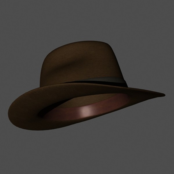 indiana jones hat 3d model - Indiana Jones Hat by mostlysquare