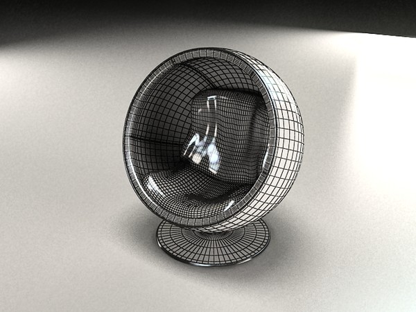 3d model eero aarnio ball chair - eero aarnio ball chair by ofirc1