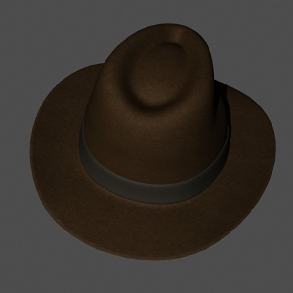 indiana jones hat 3d model - Indiana Jones Hat by mostlysquare
