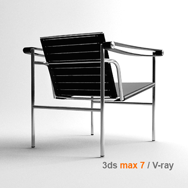 design le corbusier sling chair 3d max - le corbusier lc1 by lajhar