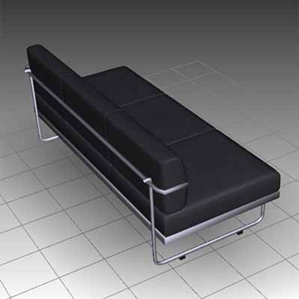 le corbusier leather sofa 3ds - Le Corbusier Leather Sofa by mostlysquare