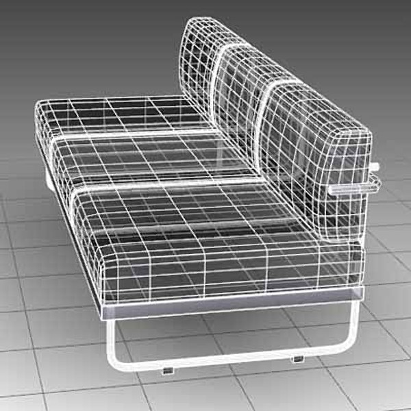 le corbusier leather sofa 3ds - Le Corbusier Leather Sofa by mostlysquare