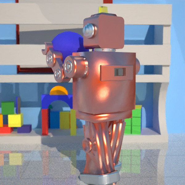 3d retro robby robot model - Retro Robby Robot... by chaosfractal