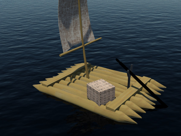 3d model raft huck finn - raft.max by Animation Anchor Line