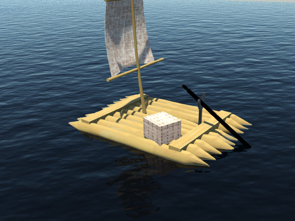 3d model raft huck finn - raft.max by Animation Anchor Line