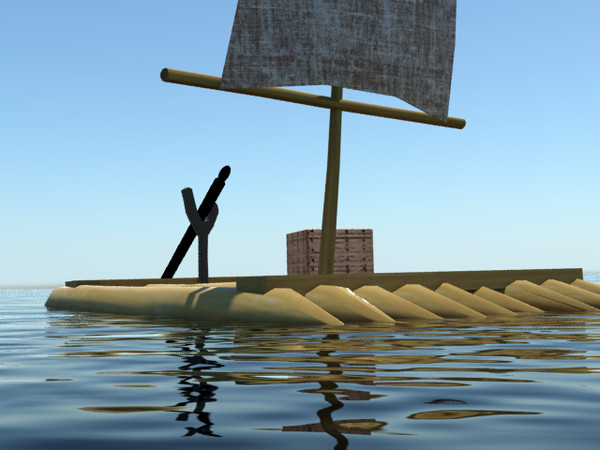 3d model raft huck finn - raft.max by Animation Anchor Line