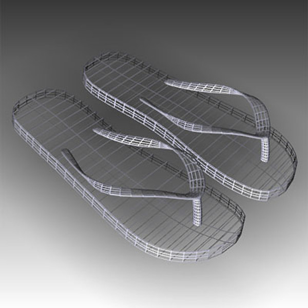 sandals 3d max - Sandals by mostlysquare