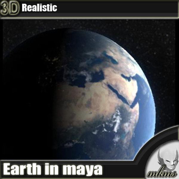 3d earth city night - Earth by MKMS