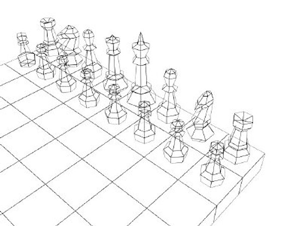 chess low-poly 3d model - chess1 by petomavar