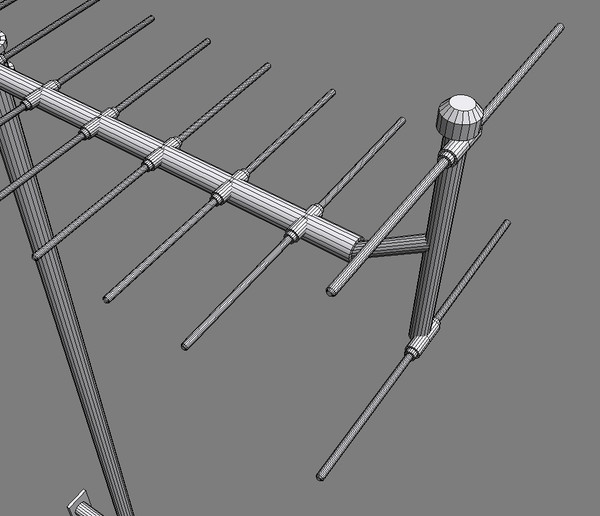 3d tv aerial model - Wall Fixed TV Aerial / Antenna by Redafvir