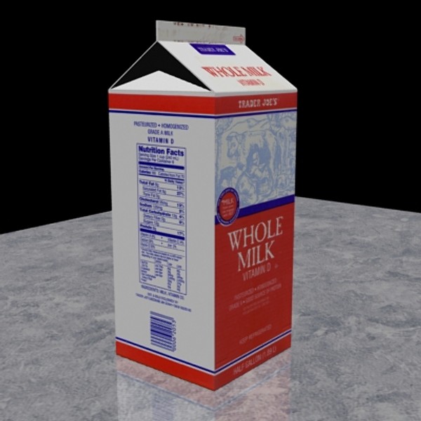3d model milk carton - Milk Carton by mostlysquare