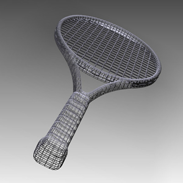 tennis racket 3d obj - Tennis Racket by mostlysquare