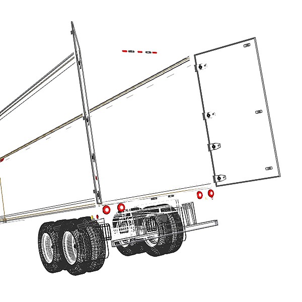 3d model 48ft reefer trailer truck - Great Dane Classic 48ft reefer by bansheewoj