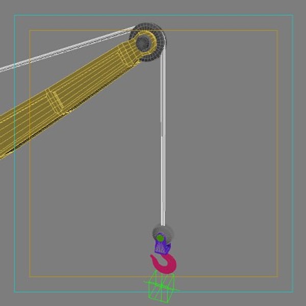 crane cartoon 3d model - Cartoon Crane by shank3d