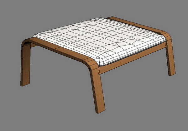 foot stool 3d max - foot.zip by emkei