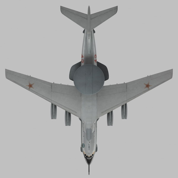 russian beriev a-50 aircraft 3d lwo - Beriev A-50 aircraft (Russian AWACS) by illuminar77