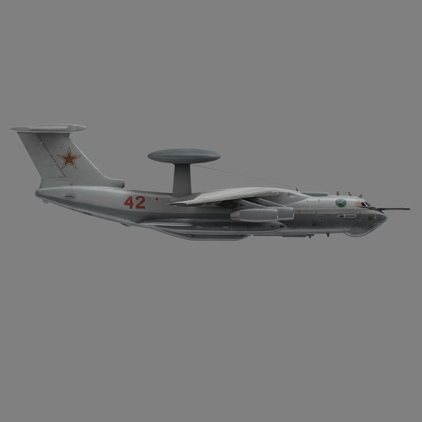 russian beriev a-50 aircraft 3d lwo - Beriev A-50 aircraft (Russian AWACS) by illuminar77