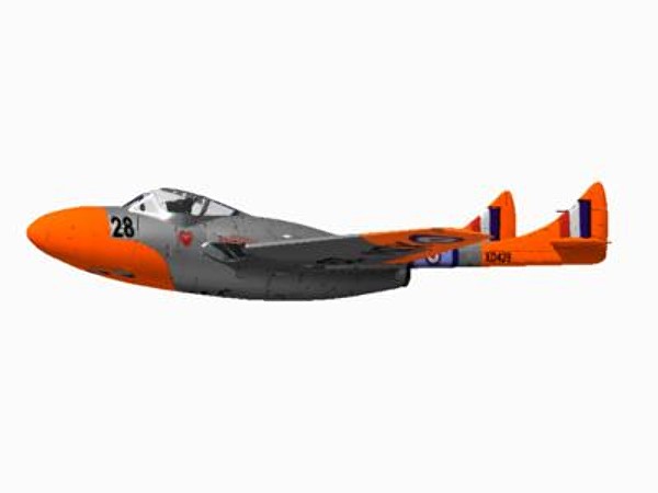 3d model havilland vampire t11 - De Havilland Vampire T11 by pbratt